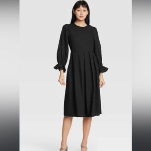 Who What Wear long sleeve black dress size M